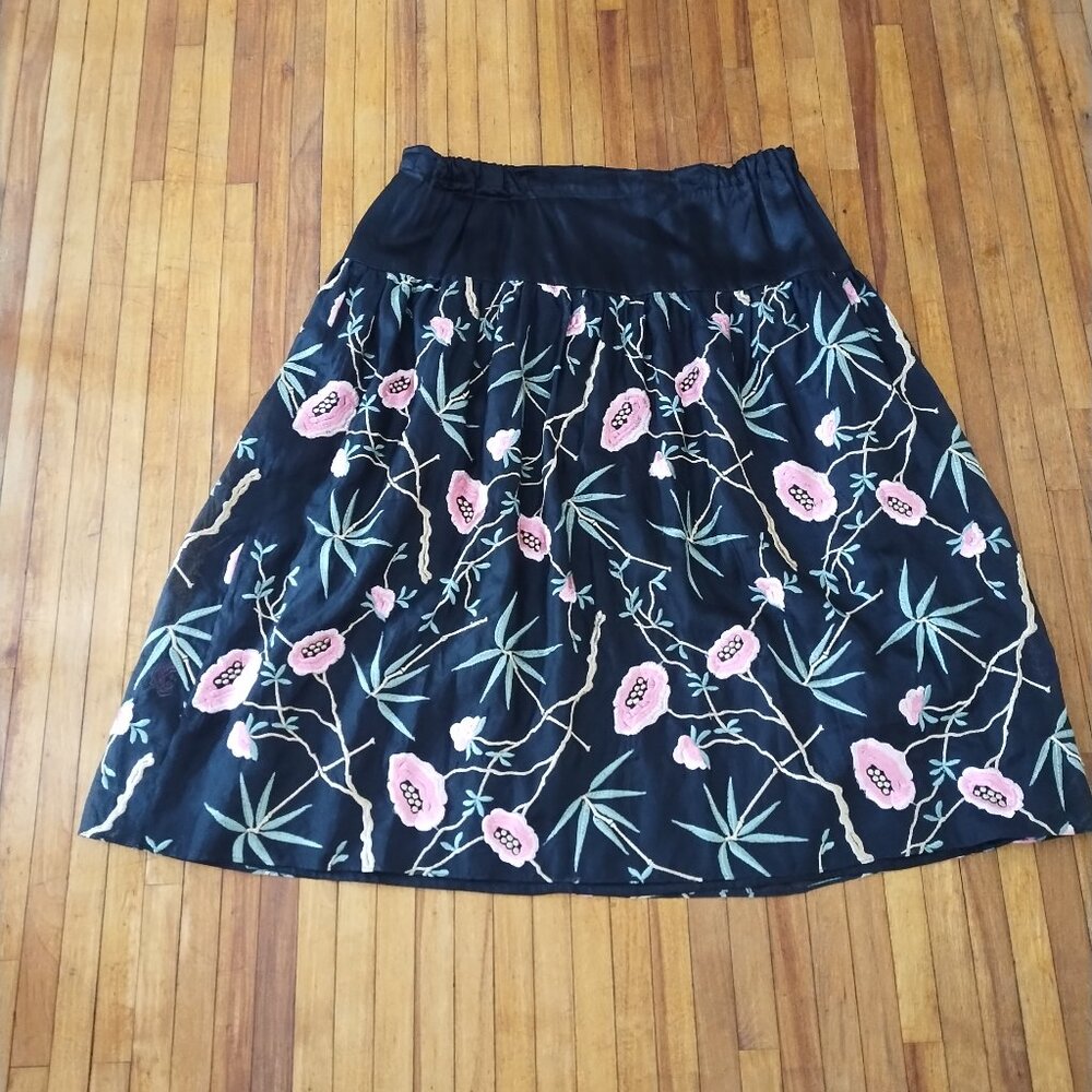 Vintage Adele Wechsler Embroidered Skirt